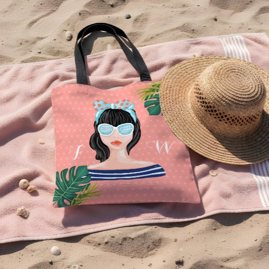 Naar het strand | Tropische bladeren van de winkel Tote Bag