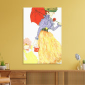 Naar het strand, van 'L'Estampe Moderne', publ Canvas Afdruk (Insitu (Woonkamer))