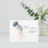 Naar het strand Verandering van adres Bewegende Aa Briefkaart (Staand voorkant)