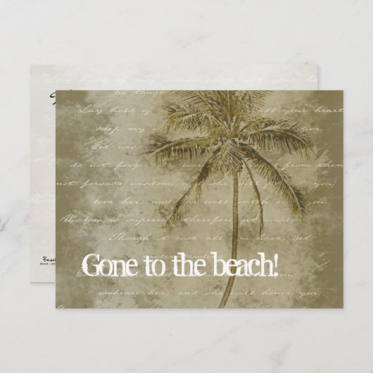 Naar het strand. Wijziging van de Briefkaarten Adr (Voorkant / Achterkant)