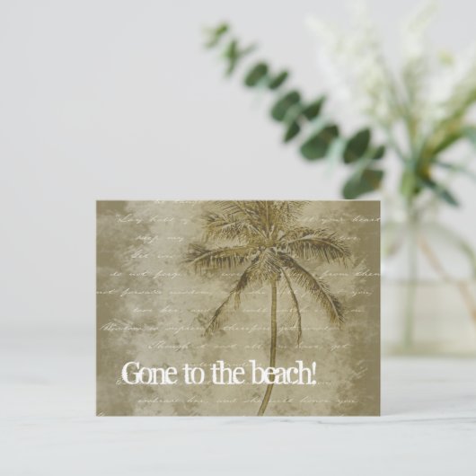 Naar het strand. Wijziging van de Briefkaarten Adr (Staand voorkant)