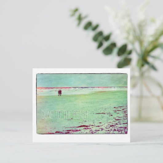 Naar het strand. Wijziging van de Briefkaarten Adr (Staand voorkant)