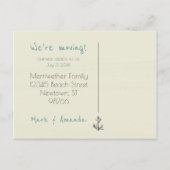 Naar het strand. Wijziging van de Briefkaarten Adr (Achterkant)