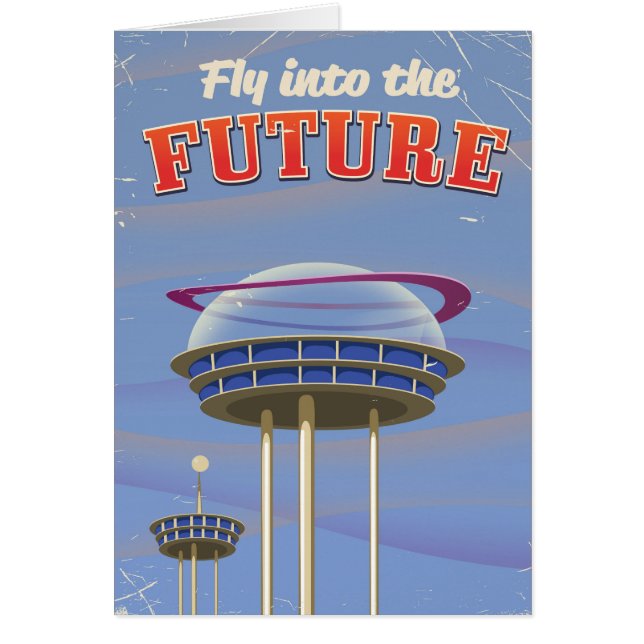Naar het toekomstige  sci-fi-poster vliegen (Voorkant)