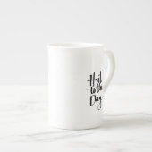 Naar het uur, naar de dag. porselein kop (Voorkant rechts)