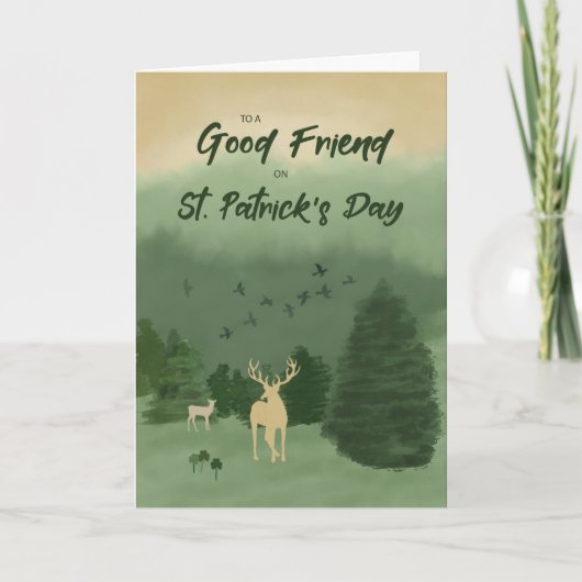Naar het Vriend St. Patrick's Day Landscape met De Kaart (Voorkant)