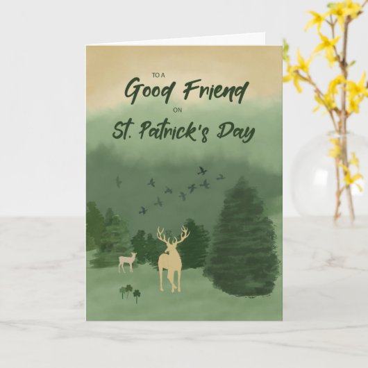 Naar het Vriend St. Patrick's Day Landscape met De Kaart (Gele Bloem)