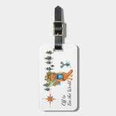 Naar het Wereld Acrylische Bagagelabel (Voorkant verticaal)