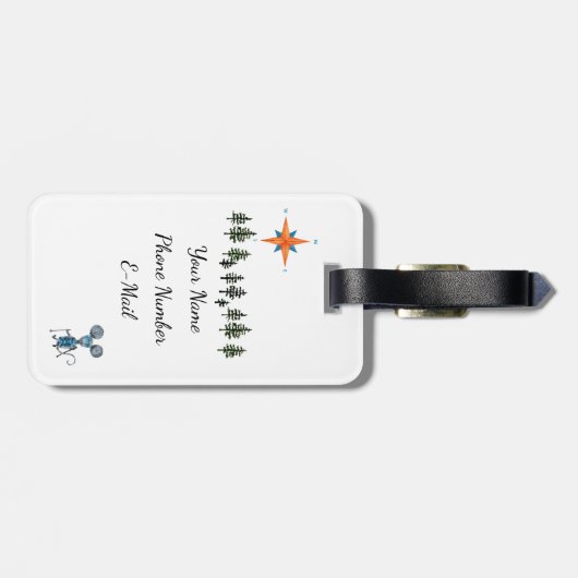 Naar het Wereld Acrylische Bagagelabel (Achterkant horizontaal)