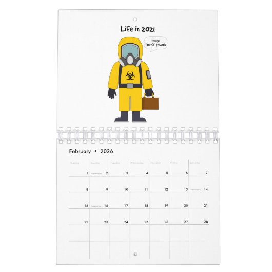 Naar het werk in 2021 kalender (Feb 2026)