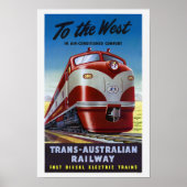 Naar het West Australia Railway Travel Poster (Voorkant)