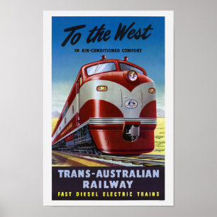 Naar het West Australia Railway Travel Poster