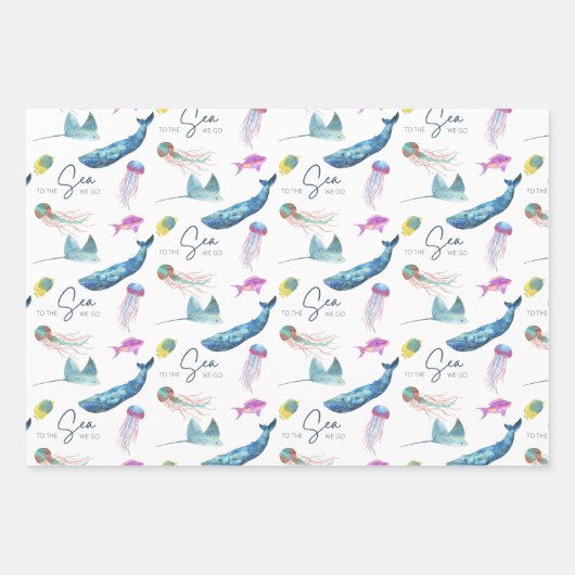 Naar het Zee gaan we papierbladen verpakken Inpakpapier Vel (Voorkant 2)