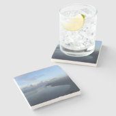 Naar het zuiden kijken, Wright tsville Beach Stenen Onderzetter (Zijkant)