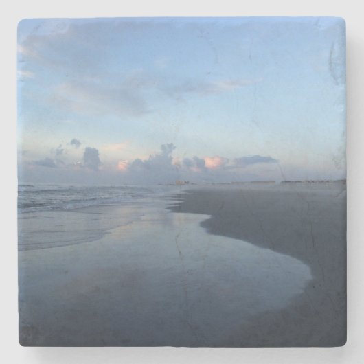 Naar het zuiden kijken, Wright tsville Beach Stenen Onderzetter (Voorkant)