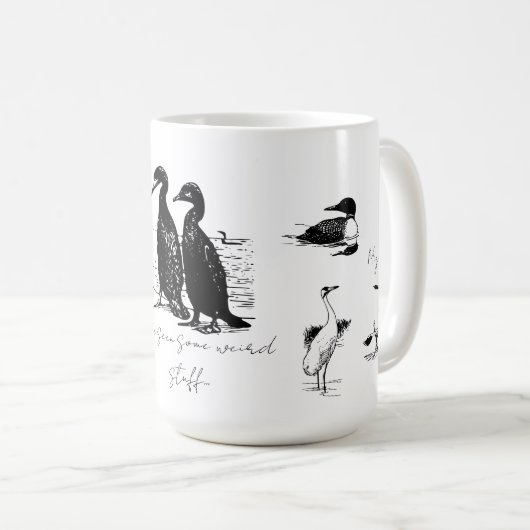 Naar het zuiden voor een grappige winter koffiemok (Voorkant rechts)