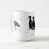 Naar het zuiden voor een grappige winter koffiemok (Voorkant links)