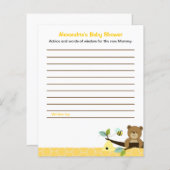 Naar honing Beer aangepaste brochure voor Baby sho (Voorkant / Achterkant)