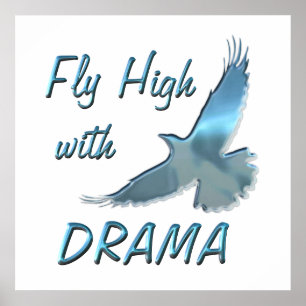 Naar hoog vliegen met Drama Poster