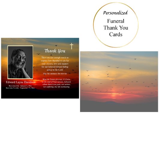 Naar huis gaan Orthodox Foto Memorial Dank u Bedankkaart