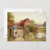 Naar huis het brengen van de Schapen Briefkaart (Voorkant / Achterkant)