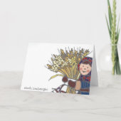 Naar huis het lopen van Oekraïens VolksArt. Feestdagen Kaart (Achterkant)