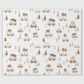 Naar huis rijden voor kerstpatronen cadeaupapier (Vlak)