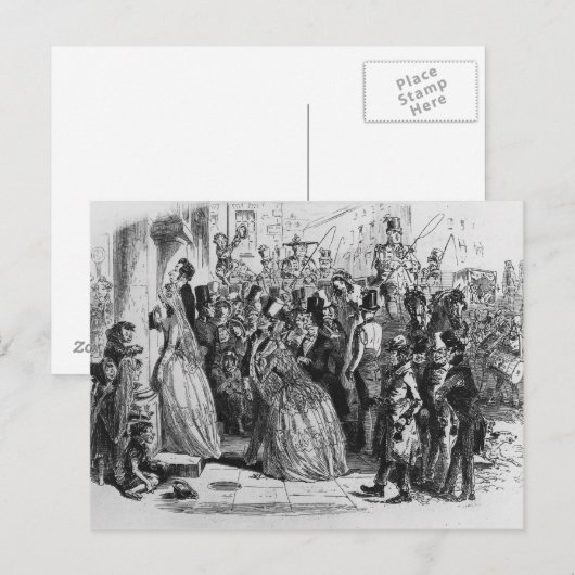 Naar huis vanuit de kerk briefkaart (Voorkant / Achterkant)