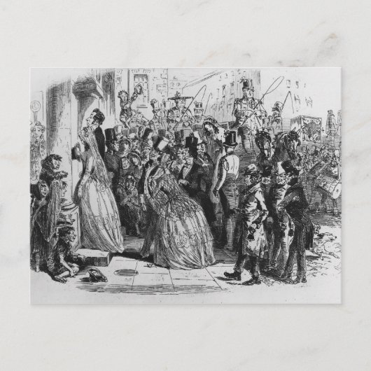 Naar huis vanuit de kerk briefkaart (Voorkant)