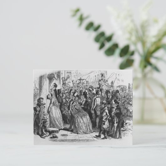 Naar huis vanuit de kerk briefkaart (Staand voorkant)