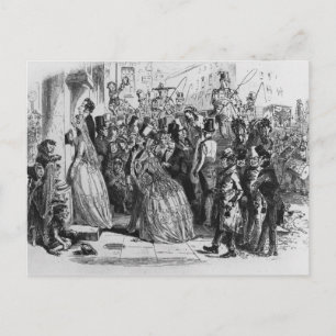 Naar huis vanuit de kerk briefkaart