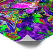 "Naar India, met liefde" Psychedelische Abstracte Poster (Hoek)