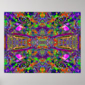 "Naar India, met liefde" Psychedelische Abstracte  Poster (Voorkant)