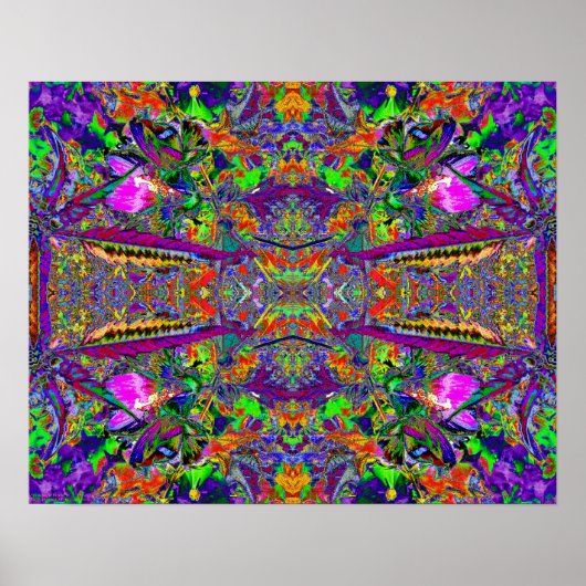 "Naar India, met liefde" Psychedelische Abstracte Poster (Voorkant)