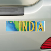 Naar India vliegen Bumpersticker (Op auto)