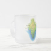 Naar India vliegen Matglas Koffiemok (Voorkant links)