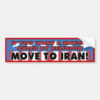 Naar Iran Bumpersticker