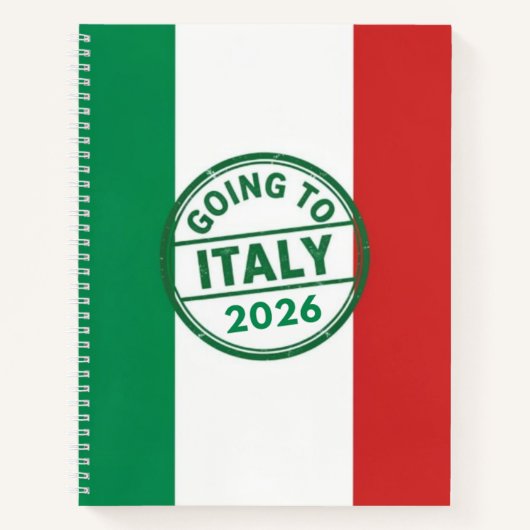 Naar Italië 2026 Notitieboek (Voorkant)