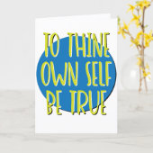 Naar je eigen zelf zijn ware herstel slogan kaart (Gele Bloem)