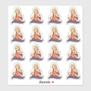 Naar Jezus door Mary Katholieke Vinyl Cut-out Sticker
