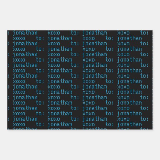 Naar Jouw naam Computer Science Fiction Inpakpapier Vel (Voorkant 2)