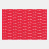 Naar Jouw naam modern Handschrift White Black Red Inpakpapier Vel (Voorkant 3)