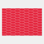 Naar Jouw naam modern Handschrift White Black Red Inpakpapier Vel (Voorkant 3)