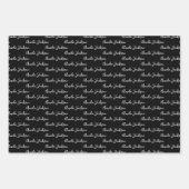 Naar Jouw naam modern Handschrift White Black Red Inpakpapier Vel (Voorkant 2)