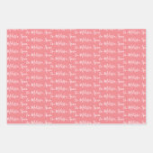 Naar Jouw naam Moderne handschrifthroze Inpakpapier Vel (Voorkant)