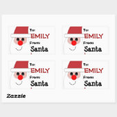 Naar kind Van SANTA Gift Label Rood en Wit V5A (Vel)