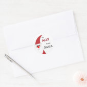 Naar kind Van SANTA Gift Label Rood en Wit v5B (Envelop)