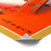 Naar Kyoto 1930's Japan Reisposter Poster (Hoek)