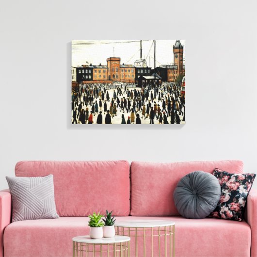 Naar L.S. Lowry Canvas Afdruk (Insitu (Woonkamer))