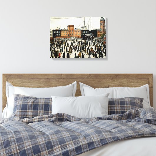 Naar L.S. Lowry Canvas Afdruk (Insitu (Slaapkamer))